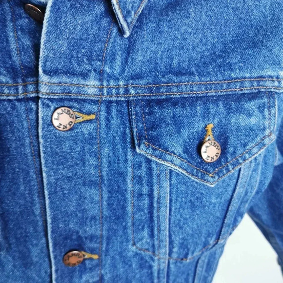 Lands End Blue Denim Jean Jacket Boys Size M - Picture 6 of 6